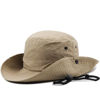Vasaras vīriešu elpojošs saules cepure āra zvejas cepuri, saules aizsardzības tīrtoņa krāsu zvejnieka cepure, lielas karnīzes ceļojuma sieviešu Pludmales cepures