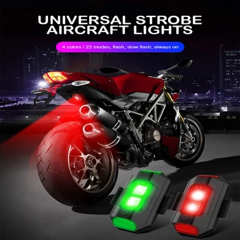 EURS Universālā Strobe LED Anti-sadursmes Brīdinājuma Gaismas Mini Signāla gaismas Dūkoņa ar StrobeTurn signāla Indikators Motorcycl
