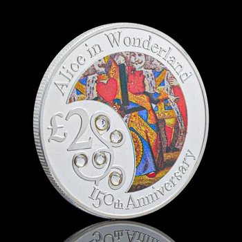 Sudraba Pārklājumu 150. Gadadienu 2 Alice in Wonderland VANUATU Piemiņas Monētu Kolekciju Monētu Kolekcijas Dāvanas Izaicinājums